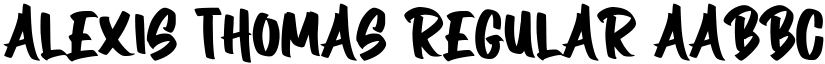 Alexis Thomas Regular font