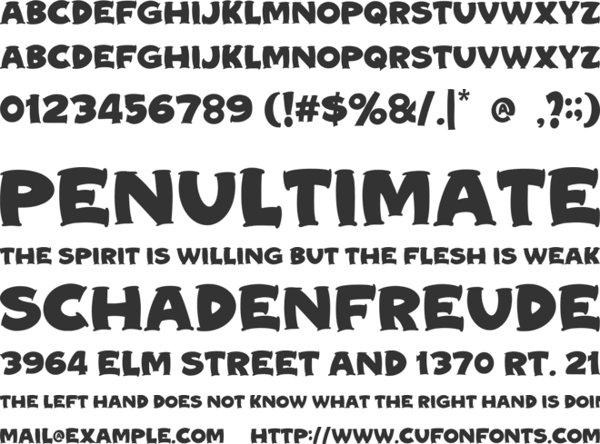 Young Barse font preview