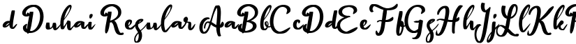 d Duhai Regular font