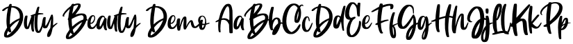Duty Beauty Demo font