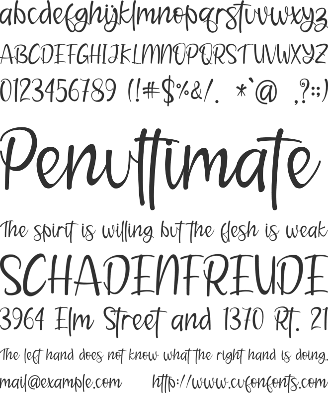 Christiano - Personal Use font preview
