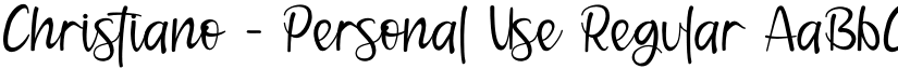Christiano - Personal Use font download