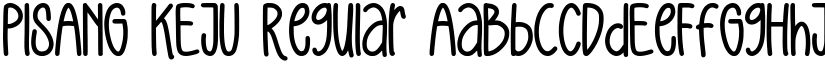 PISANG KEJU Regular font