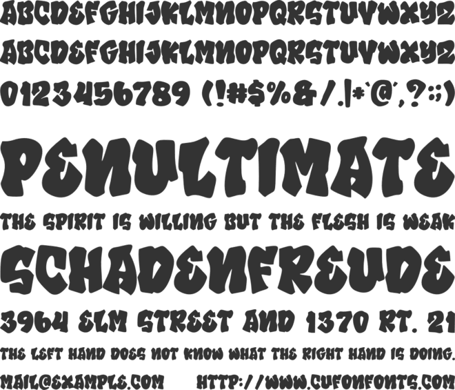 Grafite font preview