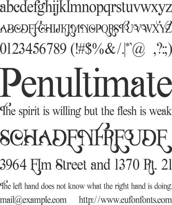 The Natures font preview