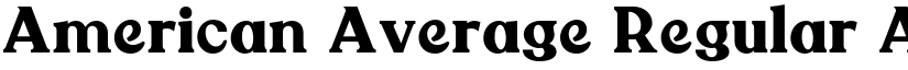 American Average Regular font