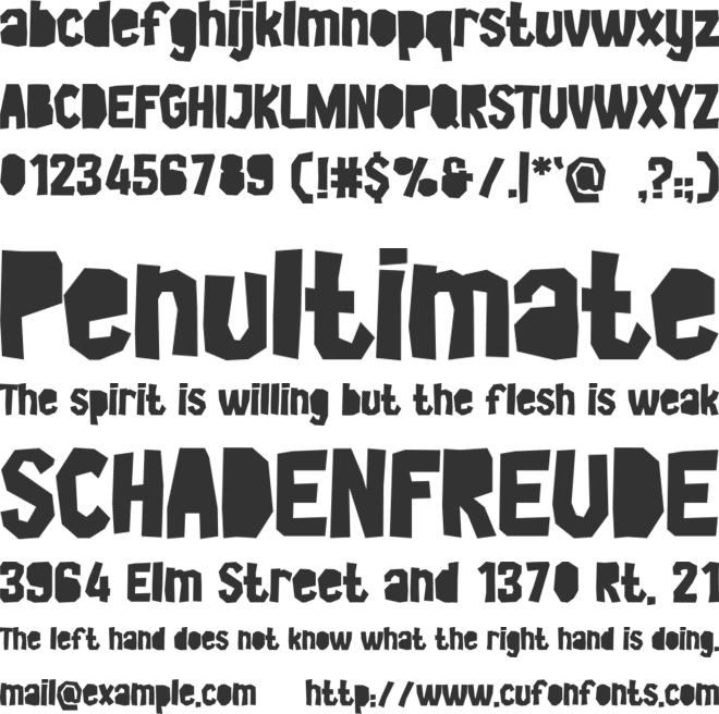 Biggy-Cut font preview