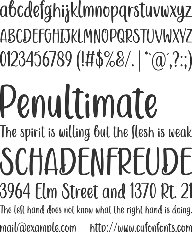 Ningst Smile font preview