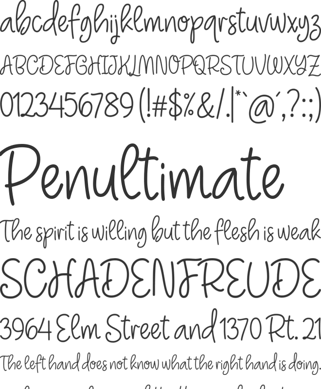 Ningst With You font preview