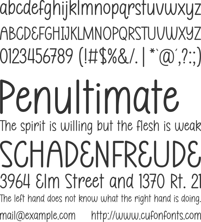 Monday Rainbow font preview