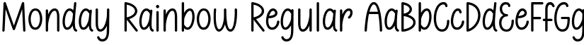 Monday Rainbow Regular font