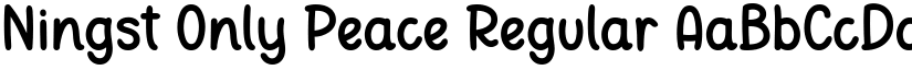 Ningst Only Peace font download