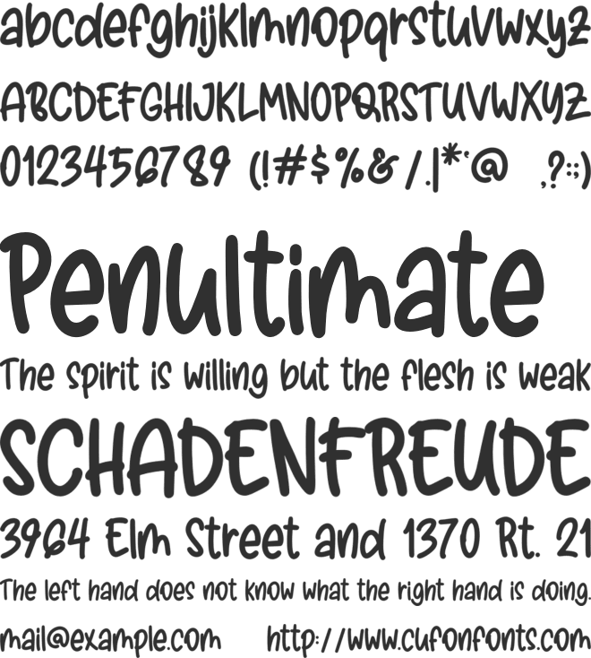 Baby Mermaid font preview
