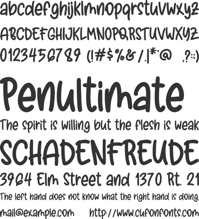 Baby Mermaid font preview