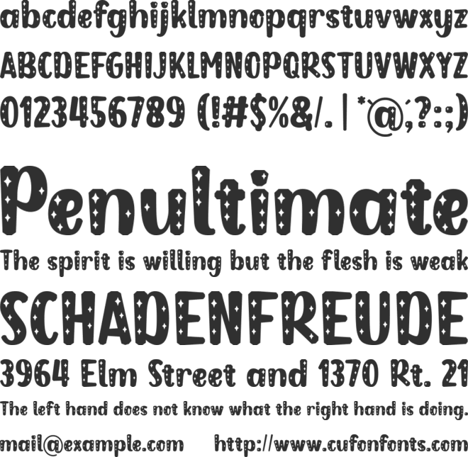 Magic Stary font preview