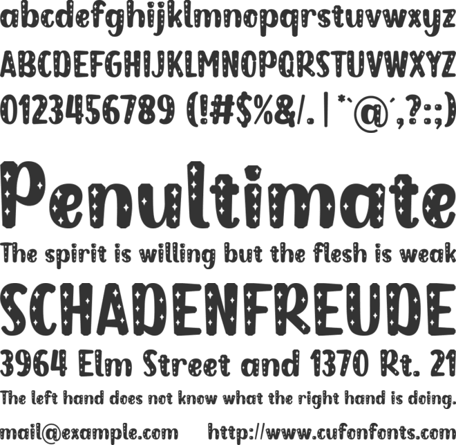 Magic Stary font preview