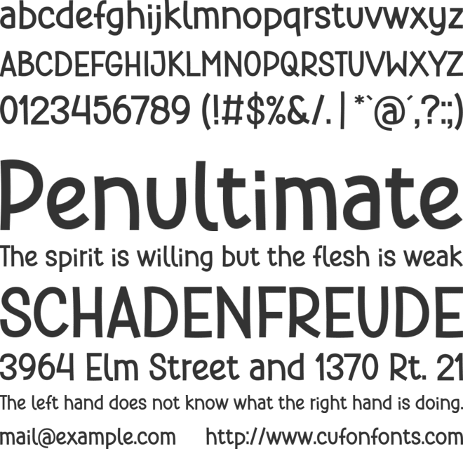 Ningst Lovely Teacher font preview