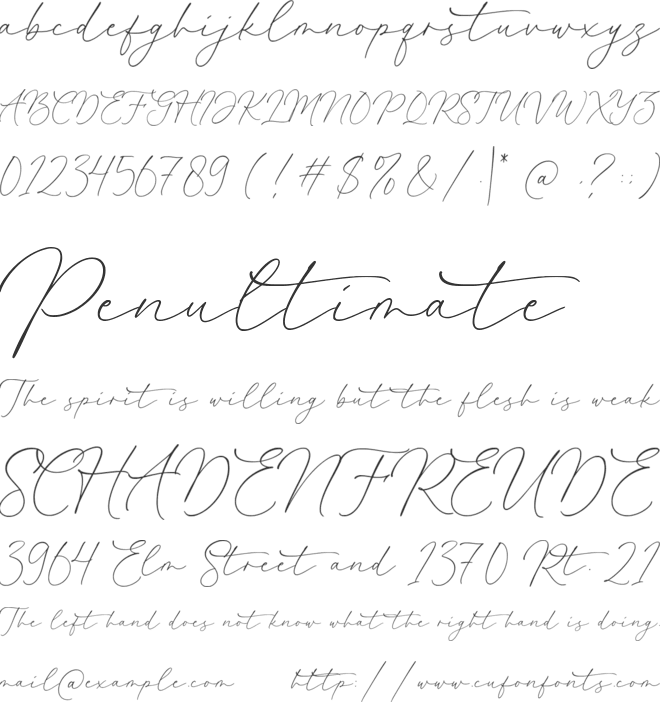 Heartbroke font preview