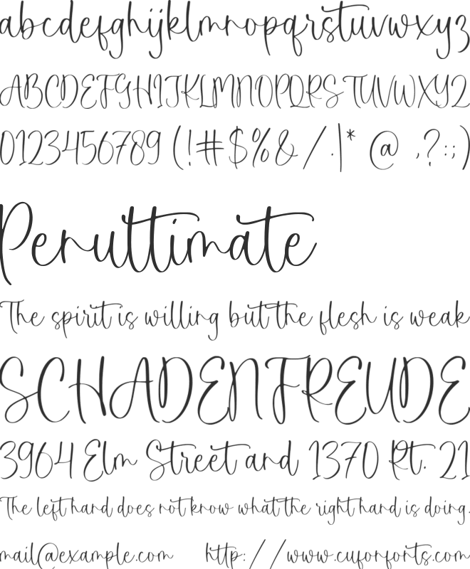Craftsman font preview