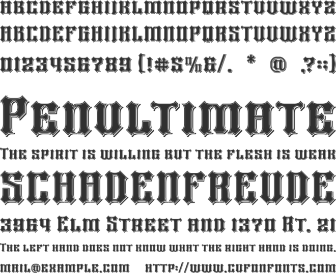 Heavy Force font preview