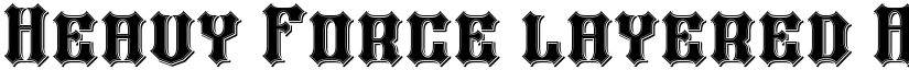 Heavy Force layered font