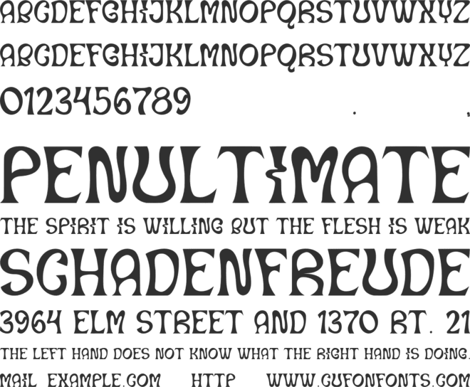Vallerine font preview