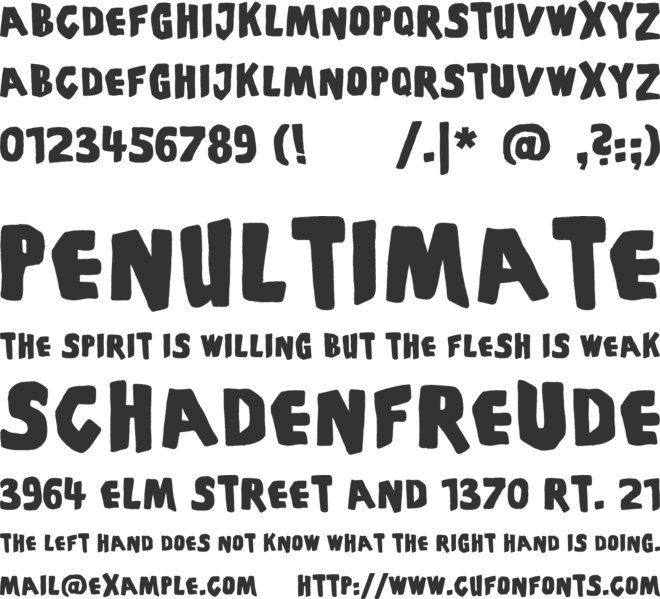 PiS Coffins and Ghosts font preview