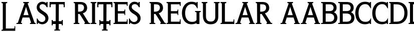 Last Rites Regular font