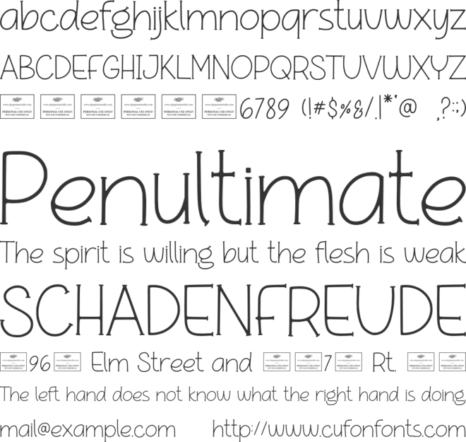 Pergola font preview