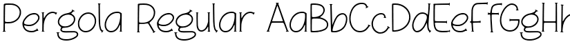 Pergola Regular font