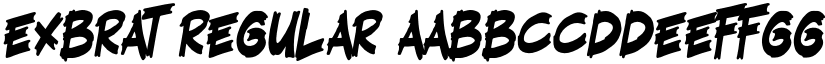 Exbrat Regular font