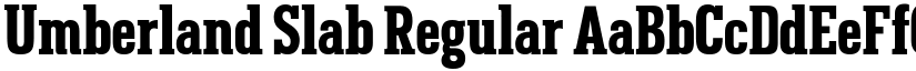 Umberland Slab Regular font