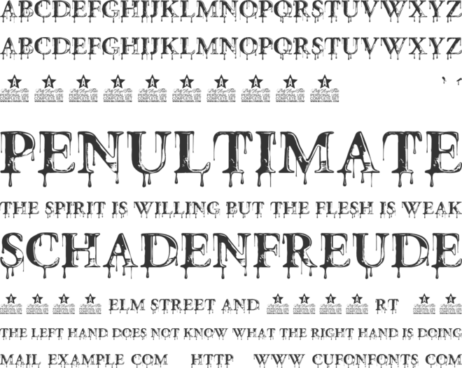 GOLDROPS PERSONAL USE font preview