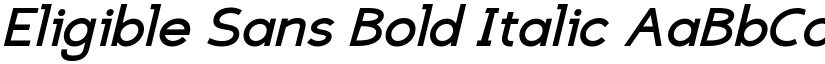 Eligible Sans Bold Italic font