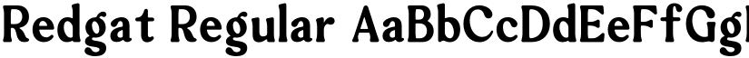 Redgat Regular font