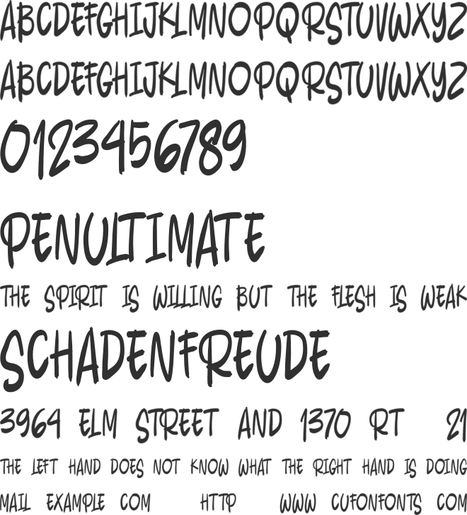 FUNBRUSH font preview