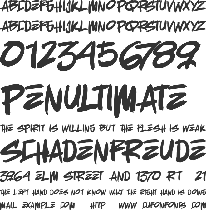 BIGHUGE font preview