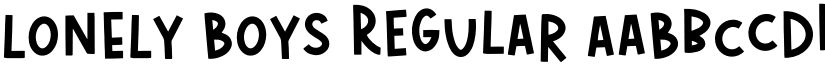 LONELY BOYS Regular font