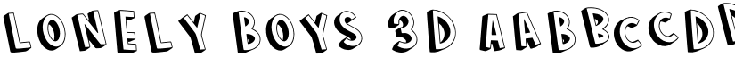 LONELY BOYS 3D font