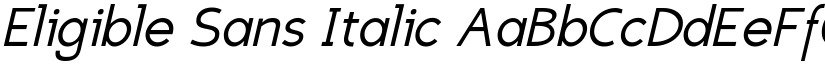 Eligible Sans Italic font