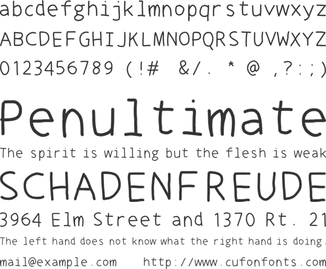 My Comic Font font preview