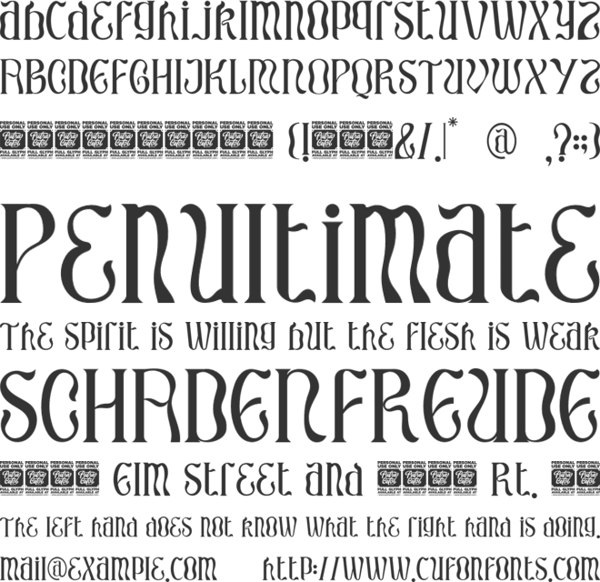 Carey Castle font preview