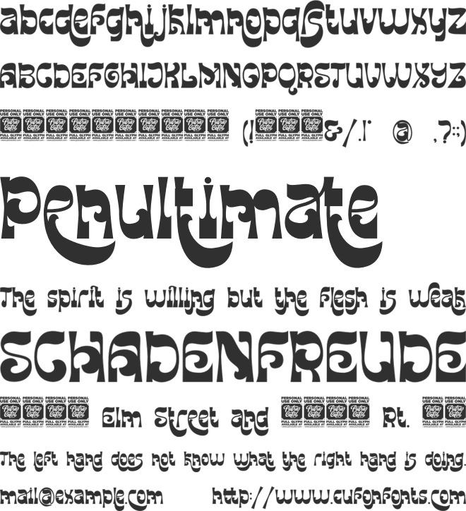 Burnley font preview