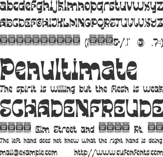 Burnley font preview