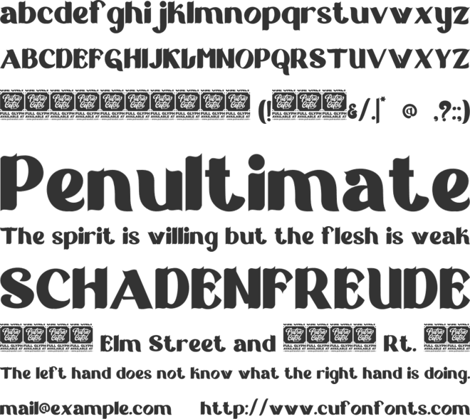 Burchelli font preview