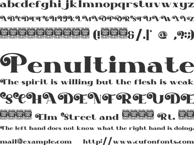 Blize Queen font preview