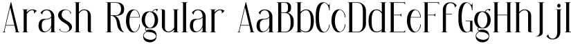 Arash Regular font