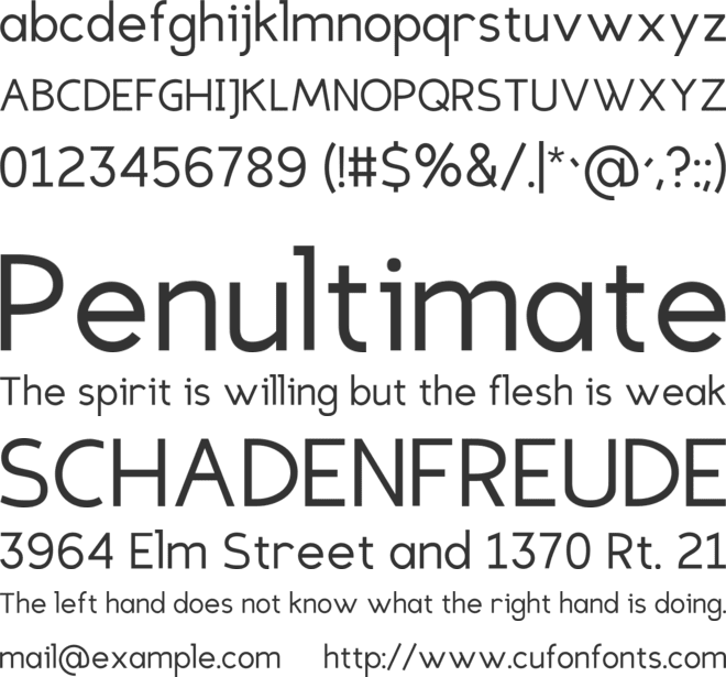 Eligible Sans font preview