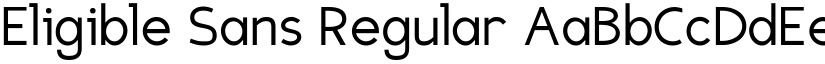Eligible Sans Regular font