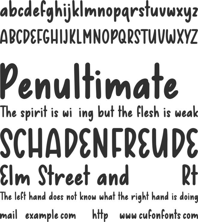 Stickywild font preview
